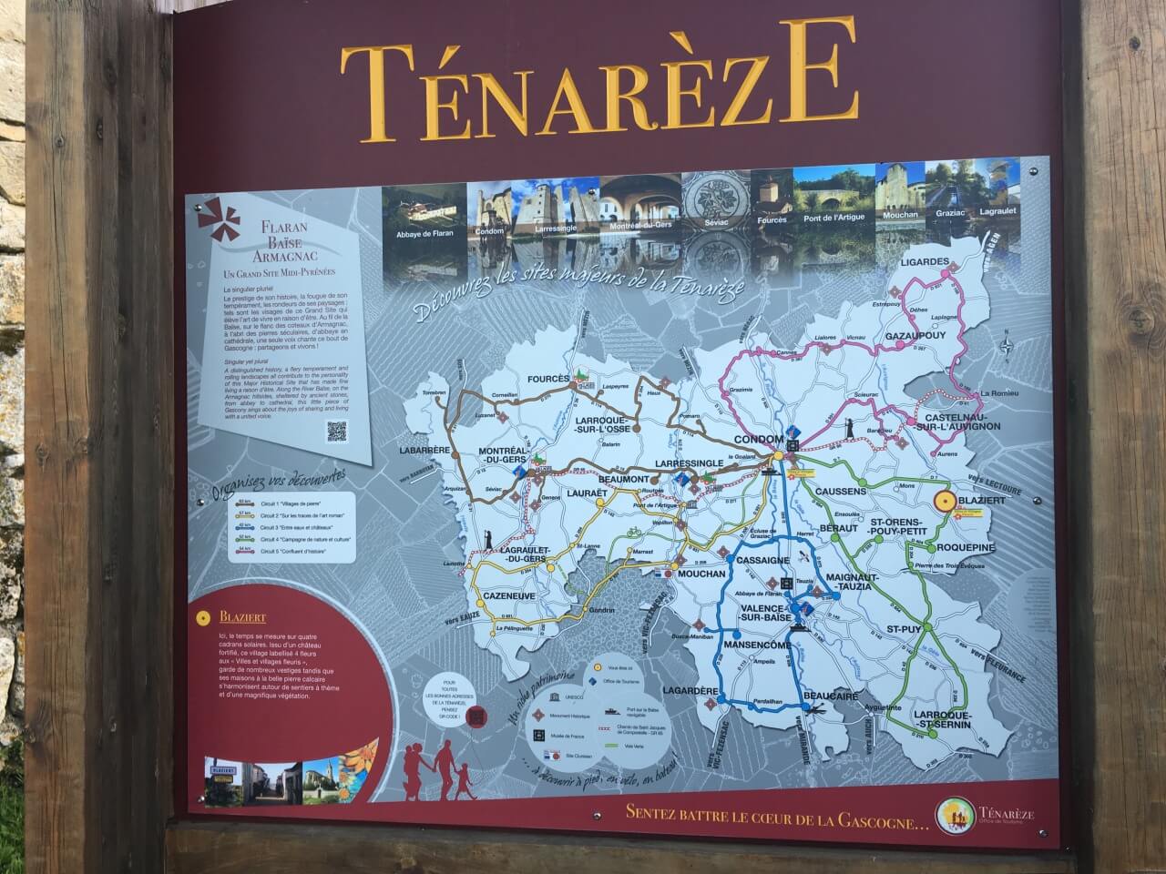 La carte de la Ténarèze (ou “Condomois”) proposée au village de Blaziert