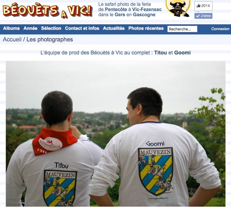Goomi et Titou, photographes du site des Beouetsavic