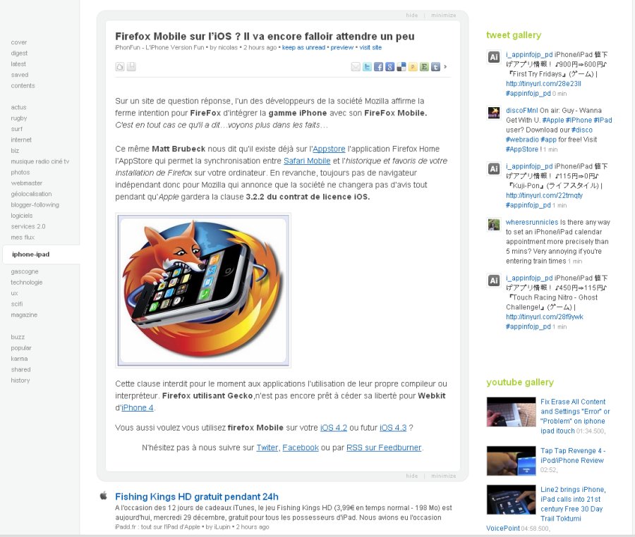 Feedly web RSS Reader
