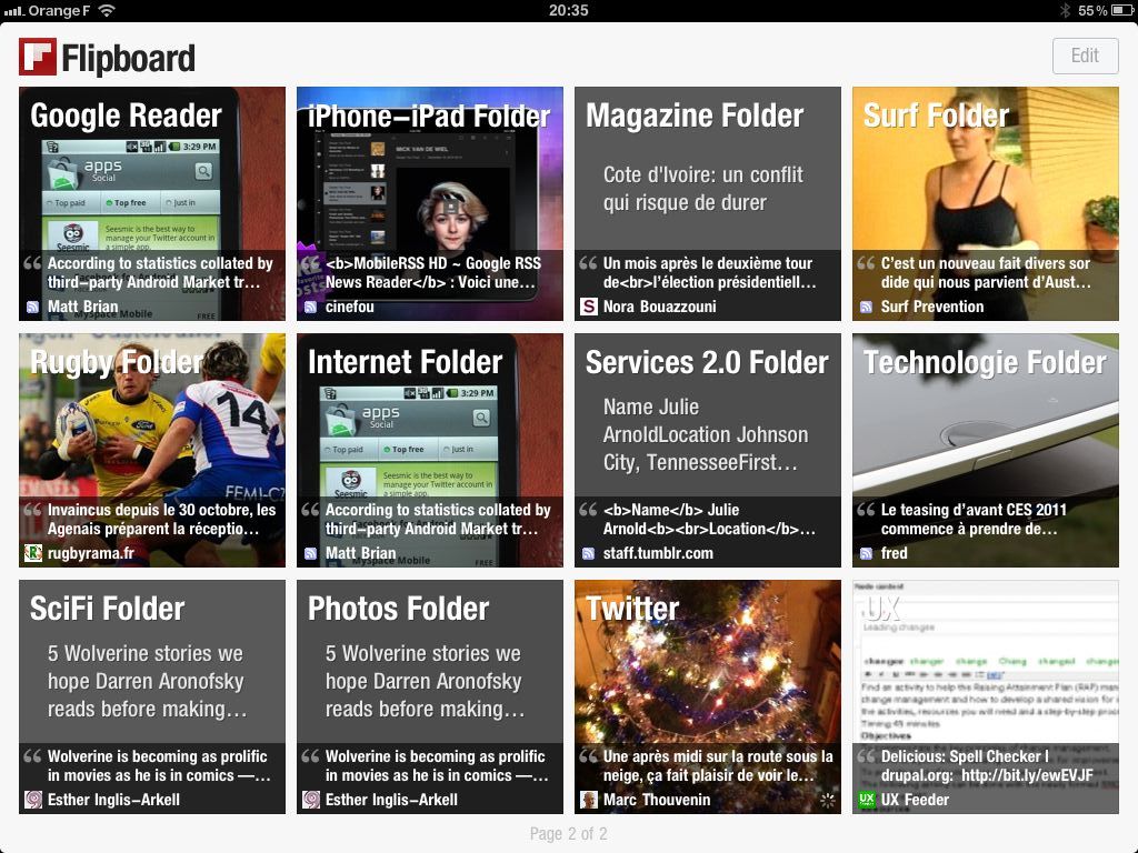 Flipboard pour iPad