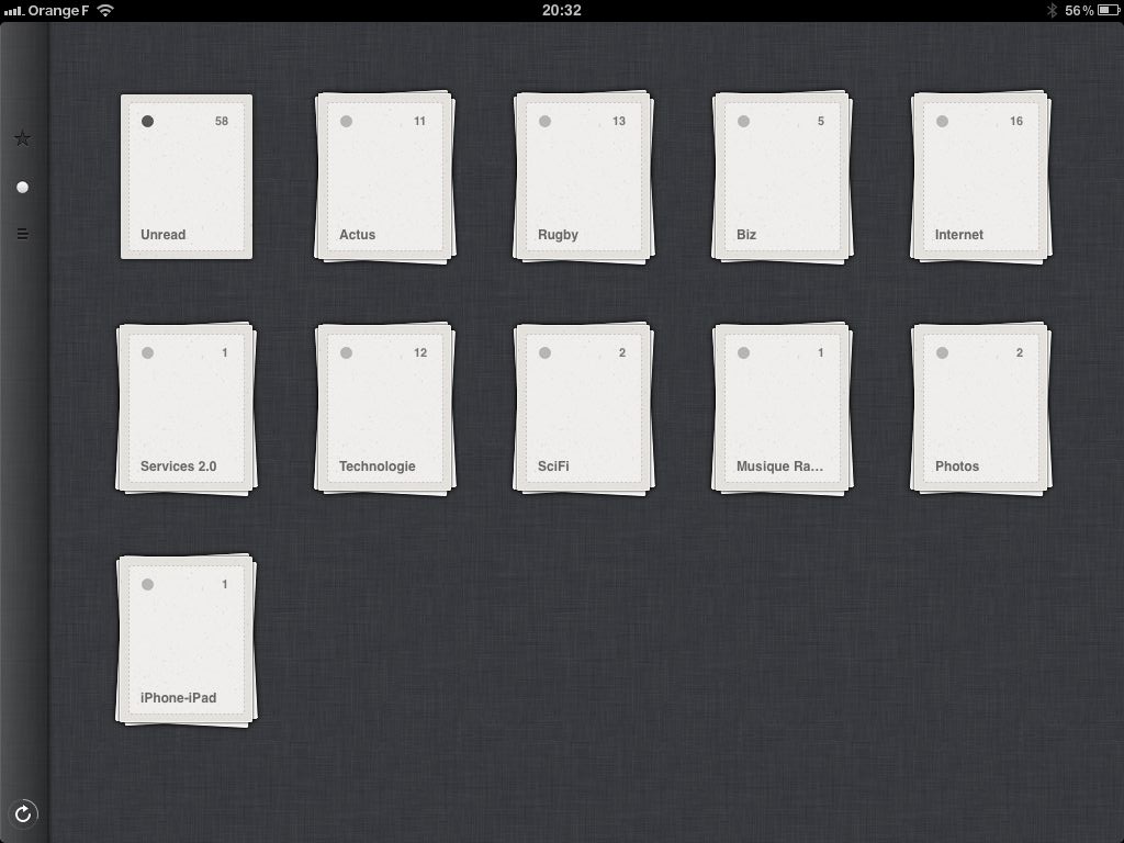 Reeder iPad app