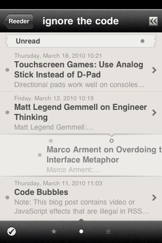 Reeder iPhone app