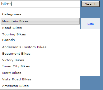 Autocomplete dynamic list example