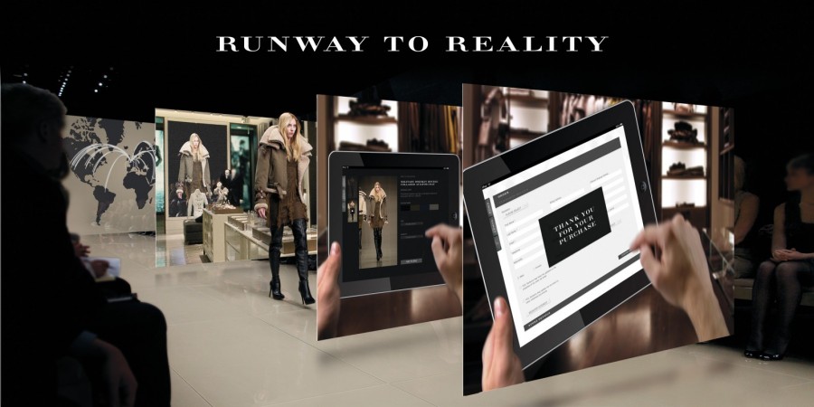 Magasin Burberry de Londres "Runway to reality"