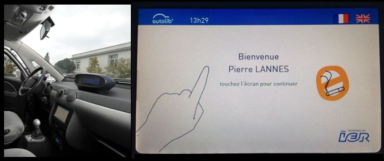 Affichage du nom du conducteur sur console Autolib