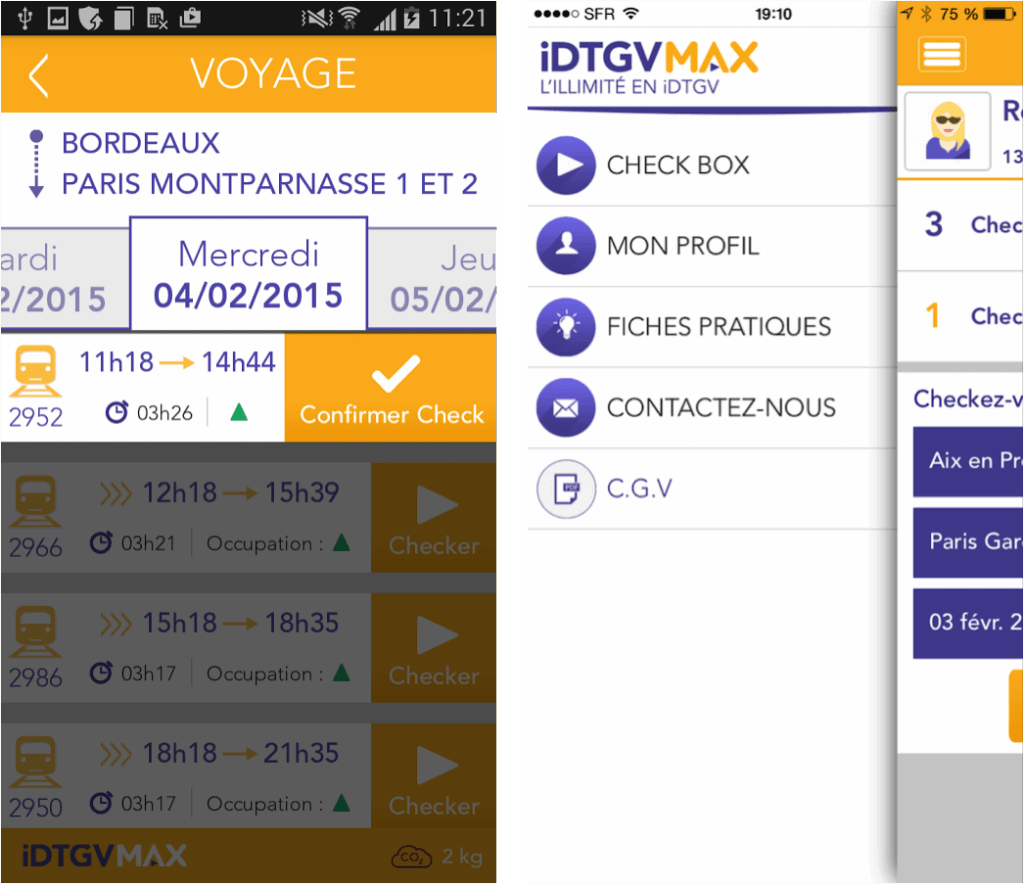 iDTGVMAX app iOS Android UI