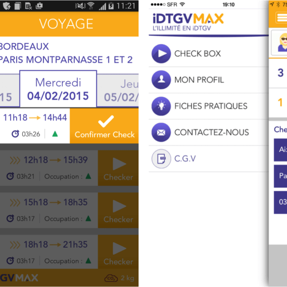 iDTGVMAX app iOS Android UI