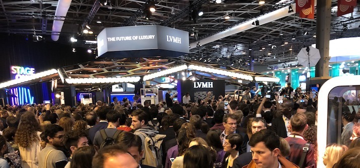 Foule dans le salon Vivatech, Paris, 2018