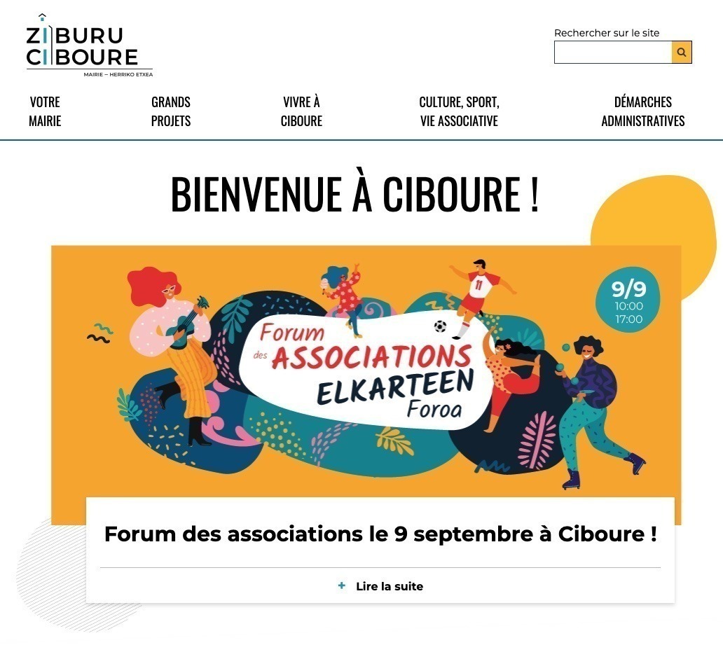 Site web de la ville de Ciboure