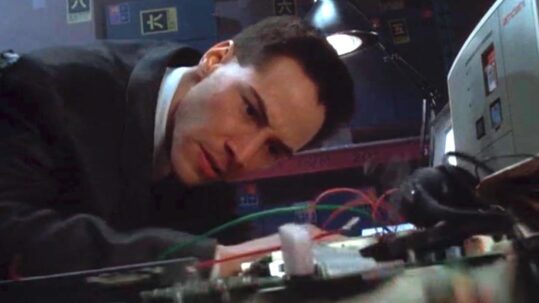 Keanu Reeves dans le film Johnny Mnemonic
